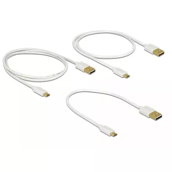 USB-Kabel DeLOCK 83679 USB 2.0 USB A Micro-USB B Weiß