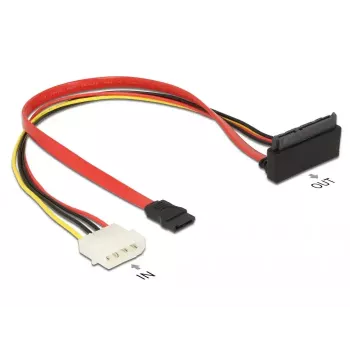 SATA-Kabel DeLOCK 85514 0,3 m 1x Molex 4-Pin 1x SATA 22-Pin 1x SATA 7-Pin