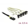 Internes Stromkabel DeLOCK 85686 0,5 m Mini SAS SFF-8087 auf 4 SATA