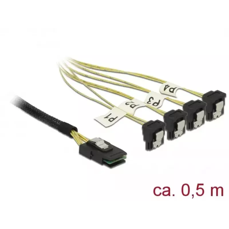 Internes Stromkabel DeLOCK 85686 0,5 m Mini SAS SFF-8087 auf 4 SATA