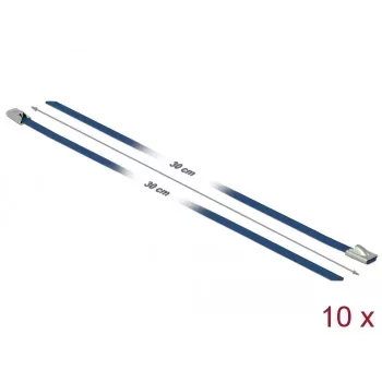 Kabelbinder DeLOCK 18794 Edelstahl Blau 10 Stk.