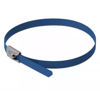 Kabelbinder DeLOCK 18794 Edelstahl Blau 10 Stk.