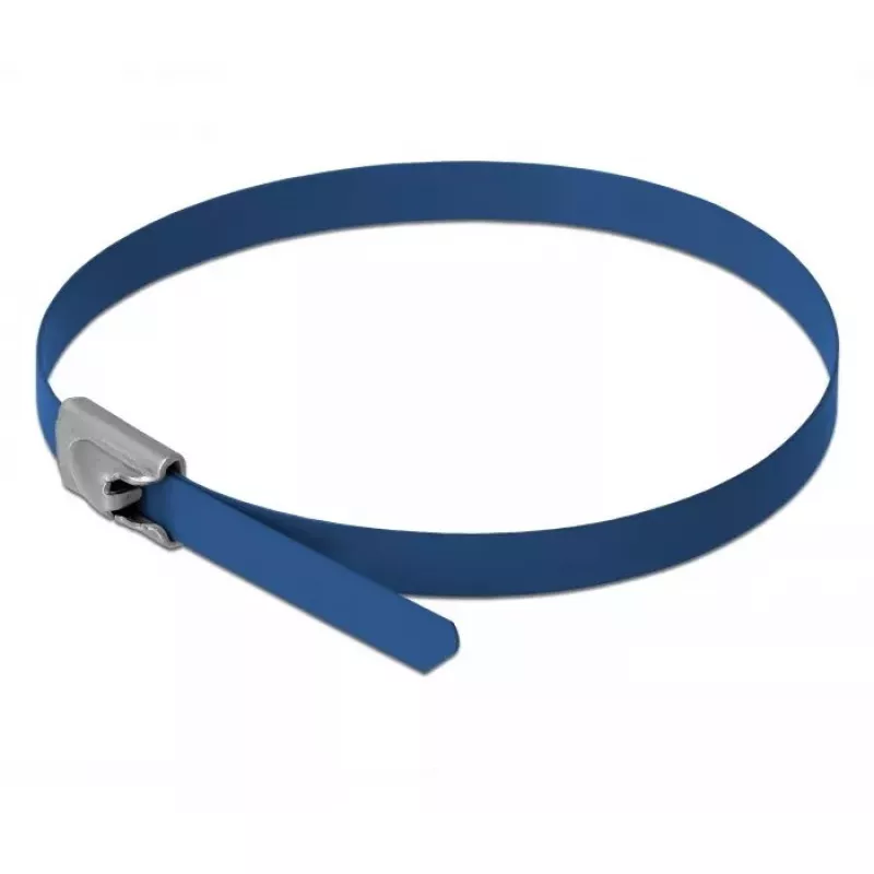 Kabelbinder DeLOCK 18795 Stahl Blau 400mm 10 Stück