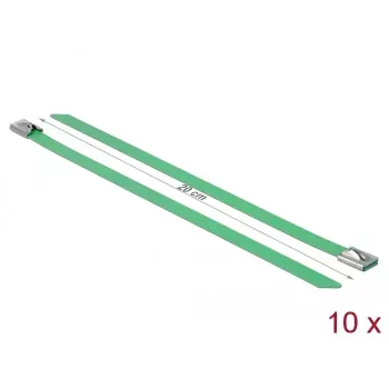 Kabelbinder DeLOCK 18805 Stahl Grün 200mm 10 Stück