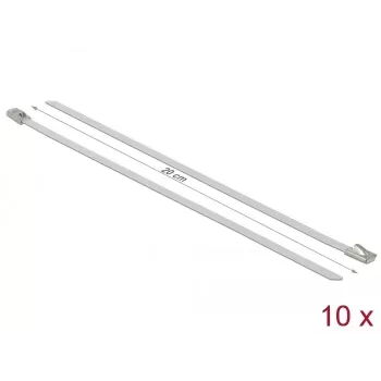 Kabelbinder DeLOCK 18817 Stahl Weiß 200mm 10 Stück