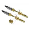 Audiokabel DELOCK 85838 — 3,5 mm Stecker auf 3,5 mm Stecker, 3 m, vergoldete Kontakte, 28 AWG, schwarz