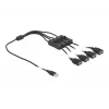 USB Typ-A Stecker auf 4 x USB Typ-A Buchse mit Schalter, 1 m, DeLOCK 86805