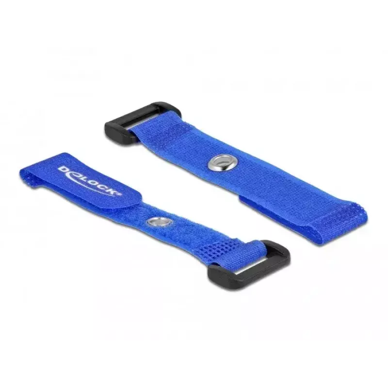 Klett-Kabelbinder DeLOCK 19539 Blau 150 mm 20 mm 5 Stück