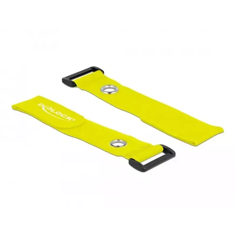 Klett-Kabelbinder DeLOCK 19552 Gelb 280mm 3 Stück