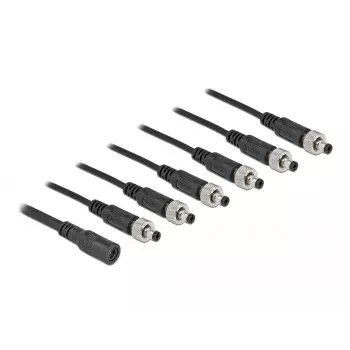 Kabelsplitter DeLOCK 86591 5,5 x 2,1 mm 1 x Buchse auf 6 x Stecker verschraubbar