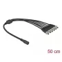 Kabelsplitter DeLOCK 86591 5,5 x 2,1 mm 1 x Buchse auf 6 x Stecker verschraubbar