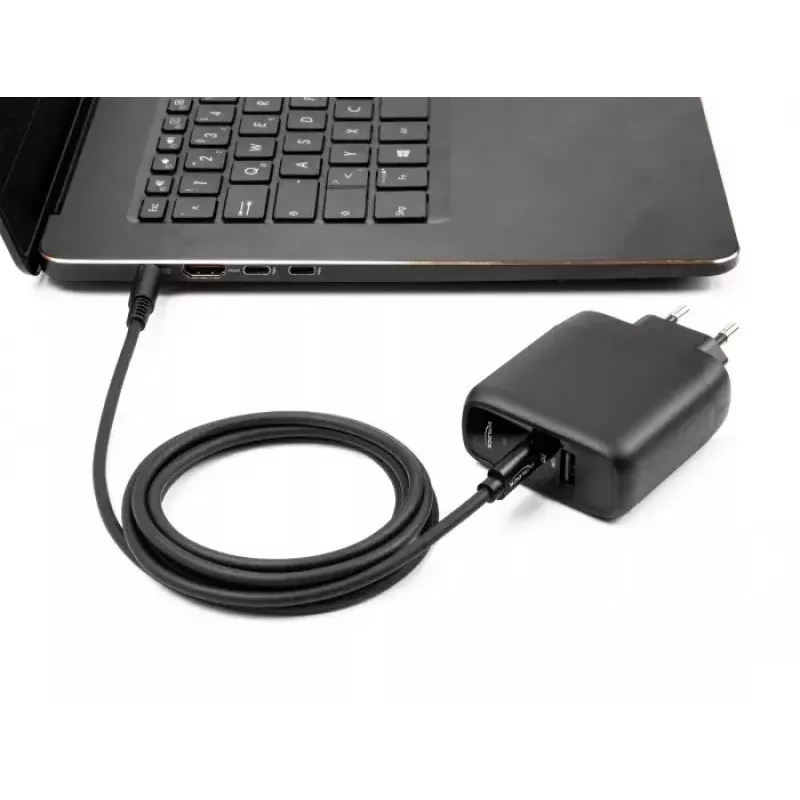 DeLOCK Laptop-Ladekabel USB Type-C Stecker auf Samsung 5,5 x 3,0 mm Stecker 1,5 m 20 V 3 A
