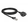 Netzwerk-Verlängerungskabel S/FTP RJ45-Stecker auf RJ45-Buchse Cat.6A 2 m schwarz DeLOCK 87002