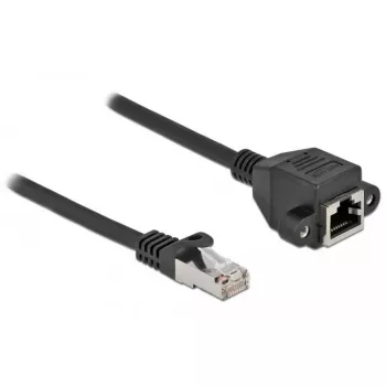 Netzwerk-Verlängerungskabel S/FTP RJ45-Stecker auf RJ45-Buchse Cat.6A 2 m schwarz DeLOCK 87002