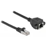 Netzwerk-Verlängerungskabel S/FTP RJ45-Stecker auf RJ45-Buchse Cat.6A 2 m schwarz DeLOCK 87002