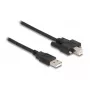 DeLOCK Kabel USB 2.0 Typ-A Stecker auf Typ-B Stecker mit Schrauben 0,5 m