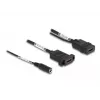 DeLOCK HDMI-Kabel 4K 60 Hz mit DC-Speisung 2,1 x 5,5 mm 0,30 m Panel-Mount