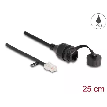Netzwerkkabel DeLOCK 88012 RJ45-Stecker auf RJ45-Buchse Cat5e 0,25 m Schwarz