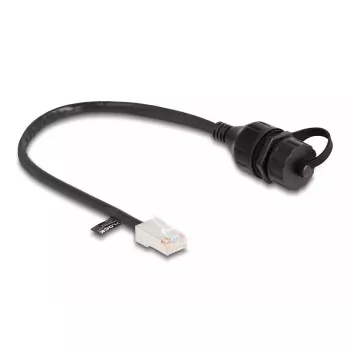 Netzwerkkabel DeLOCK 88012 RJ45-Stecker auf RJ45-Buchse Cat5e 0,25 m Schwarz