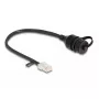 Netzwerkkabel DeLOCK 88012 RJ45-Stecker auf RJ45-Buchse Cat5e 0,25 m Schwarz