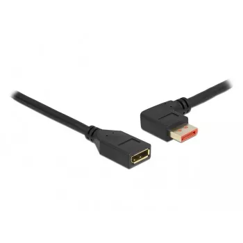 DisplayPort-Verlängerungskabel DeLOCK 87073 1m 90° links abgewinkelt