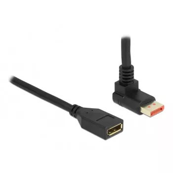 DisplayPort-Verlängerungskabel DeLOCK 90° nach oben abgewinkelt 8K 60 Hz 1 m