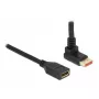 DisplayPort-Verlängerungskabel DeLOCK 90° nach oben abgewinkelt 8K 60 Hz 1 m