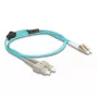 DeLOCK Glasfaserkabel LC Duplex auf SC Duplex OM3 1m