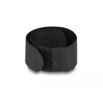 Klett-Kabelbinder DeLOCK 19110 180x20mm schwarz 10 Stück