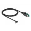 DeLOCK PoweredUSB-Kabel Stecker 12 V auf DC 5,5 x 2,5 mm Stecker gewinkelt 2 m