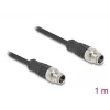 Netzwerkkabel DeLOCK M12 Kabel X-kodiert 8-polig Stecker auf Stecker Cat5e 1 m Schwarz