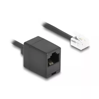 DeLOCK Telefonkabel 10 m Schwarz RJ-11 RJ-45