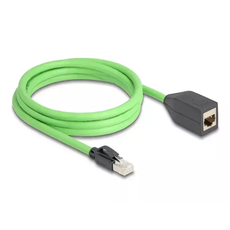 Netzwerkkabel DeLOCK RJ45 Cat.6A Stecker auf Buchse 2m grün