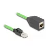 Netzwerkkabel DeLOCK RJ45 Cat.6A Stecker auf Buchse 2m grün