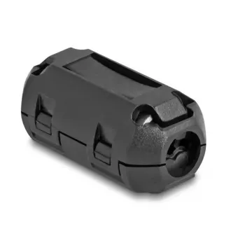 Ferritkern-Klemme DELOCK 80945, schwarz, Nickel/Kunststoff/Zink, 16,5×30×14 mm, 2er-Pack