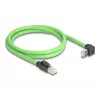 Netzwerkkabel DeLOCK 80892 RJ-45 Cat6a 1 m Schwarz Grün