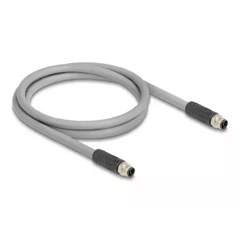 DeLOCK 80534 Sensor-/Aktorkabel 3 m RST M12 Grau