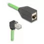 Netzwerkkabel DeLOCK 80887 RJ-45 Cat6a 2m Schwarz Grün