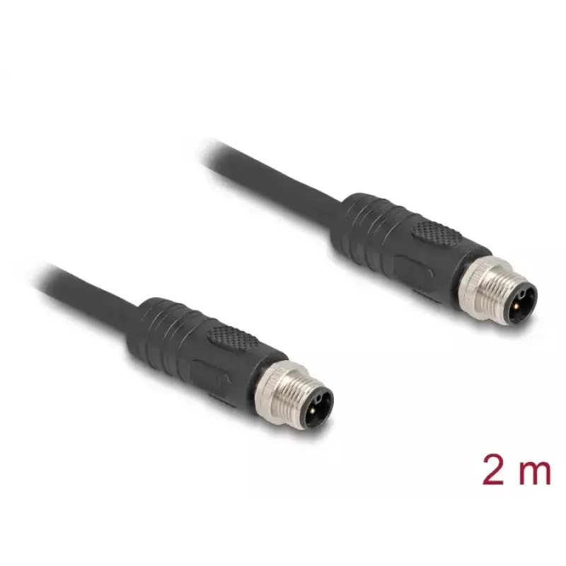 DeLOCK Sensor-/Aktorleitung 80515 2 m RST M12 Schwarz