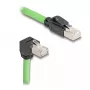Netzwerkkabel DeLOCK RJ45 Cat.6A Stecker zu Stecker nach oben abgewinkelt 2m Grün