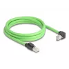 Netzwerkkabel DeLOCK RJ45 Cat.6A Stecker zu Stecker nach unten abgewinkelt 2 m grün