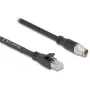 Netzwerkkabel DeLOCK 80580 M12 RJ-45 Cat5e 3 m Schwarz