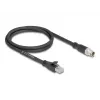Netzwerkkabel DeLOCK 80577 M12 auf RJ-45 Cat5e 1m Schwarz