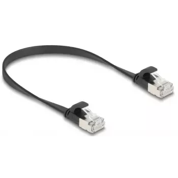 Netzwerkkabel DeLOCK 81161 RJ-45 Cat6a 0,25 m Schwarz
