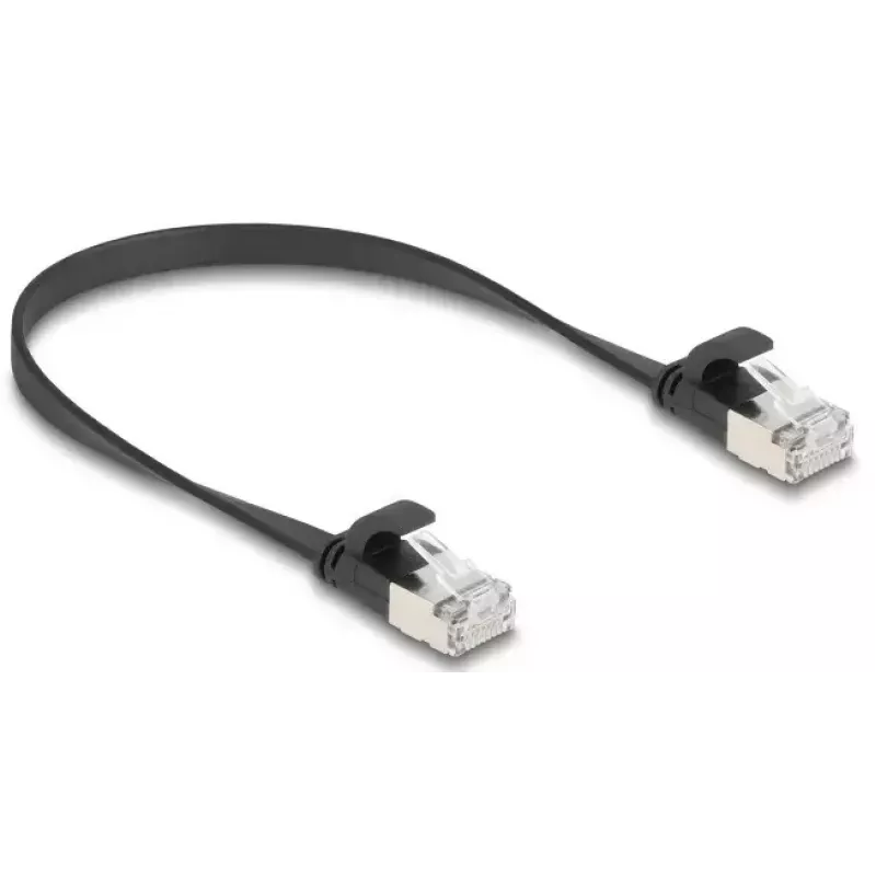 Netzwerkkabel DeLOCK 81161 RJ-45 Cat6a 0,25 m Schwarz
