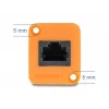 Netzwerkkabel DELOCK 90803 Cat5e U/UTP RJ-45 zu RJ-45 Schwarz/Orange 0,3 m