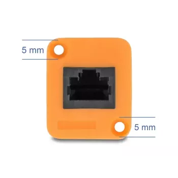 Netzwerkkabel DELOCK 90803 Cat5e U/UTP RJ-45 zu RJ-45 Schwarz/Orange 0,3 m