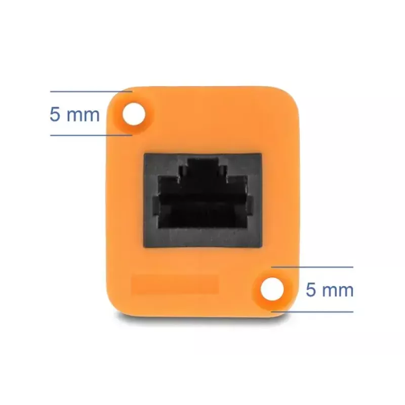 Netzwerkkabel DELOCK 90803 Cat5e U/UTP RJ-45 zu RJ-45 Schwarz/Orange 0,3 m