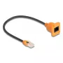 Netzwerkkabel DELOCK 90803 Cat5e U/UTP RJ-45 zu RJ-45 Schwarz/Orange 0,3 m