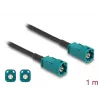 Koaxialkabel DELOCK 90678 HSD Z auf HSD Z, 1 m, schwarz/blau